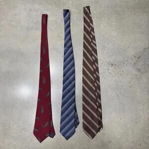 Brooks Brothers Yves Saint Laurent Men Silk Tie lot of 2